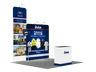 3x3m Booth Kit with Tall & Wide Straight Walls, Counter & TV