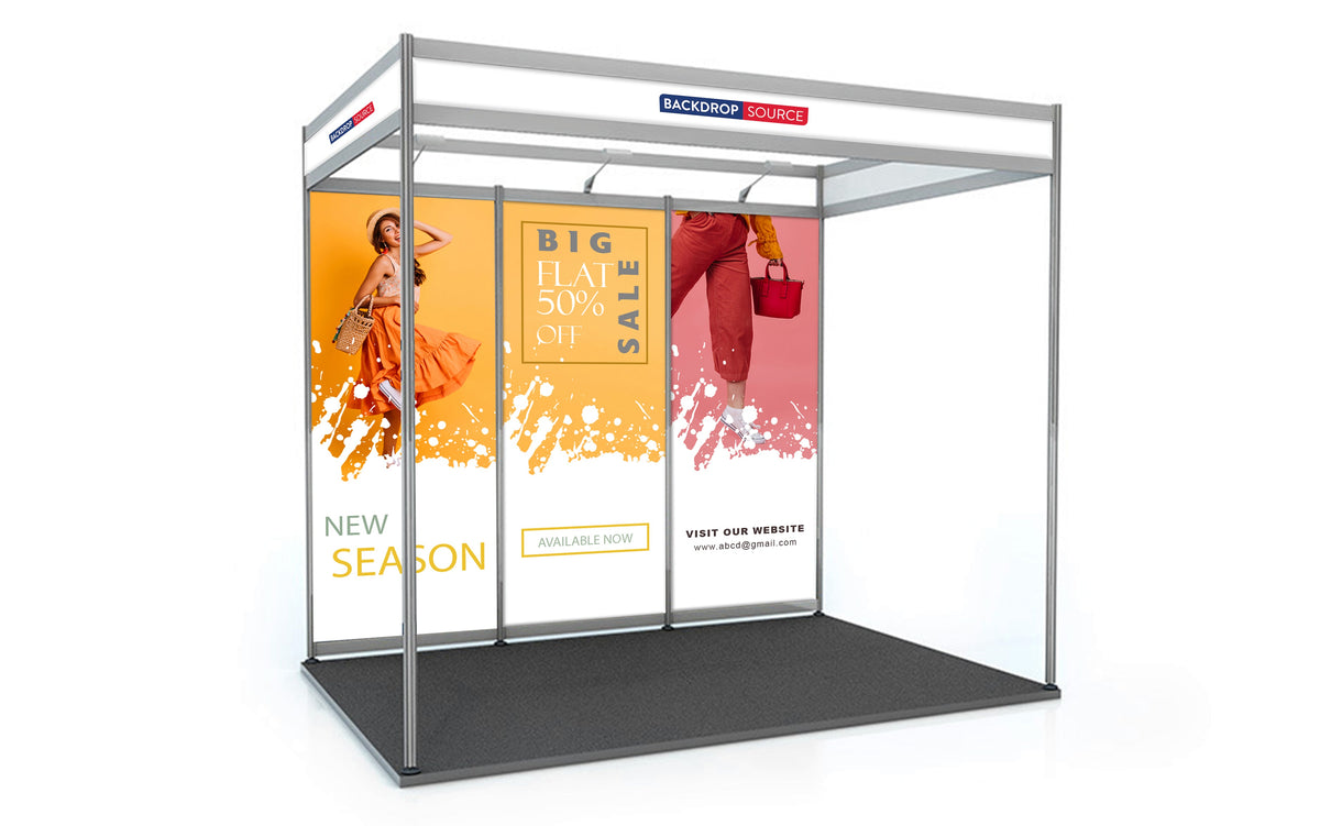 3m x 2m Shell Scheme Exhibition Graphics Printing – Backdropsource AU