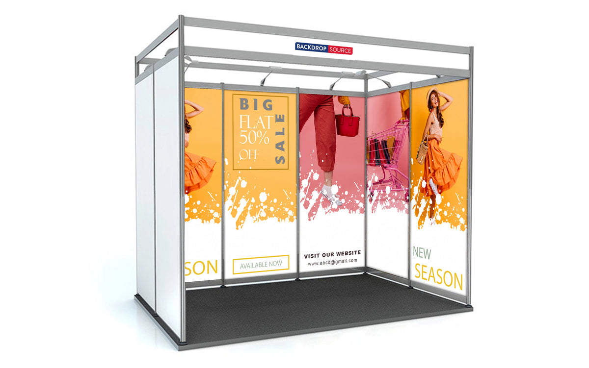 3m x 2m Shell Scheme Exhibition Graphics Printing – Backdropsource AU