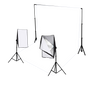 2 Head Continuous Softbox Studio Lighting Kit Equipment With Backdrop And Support System