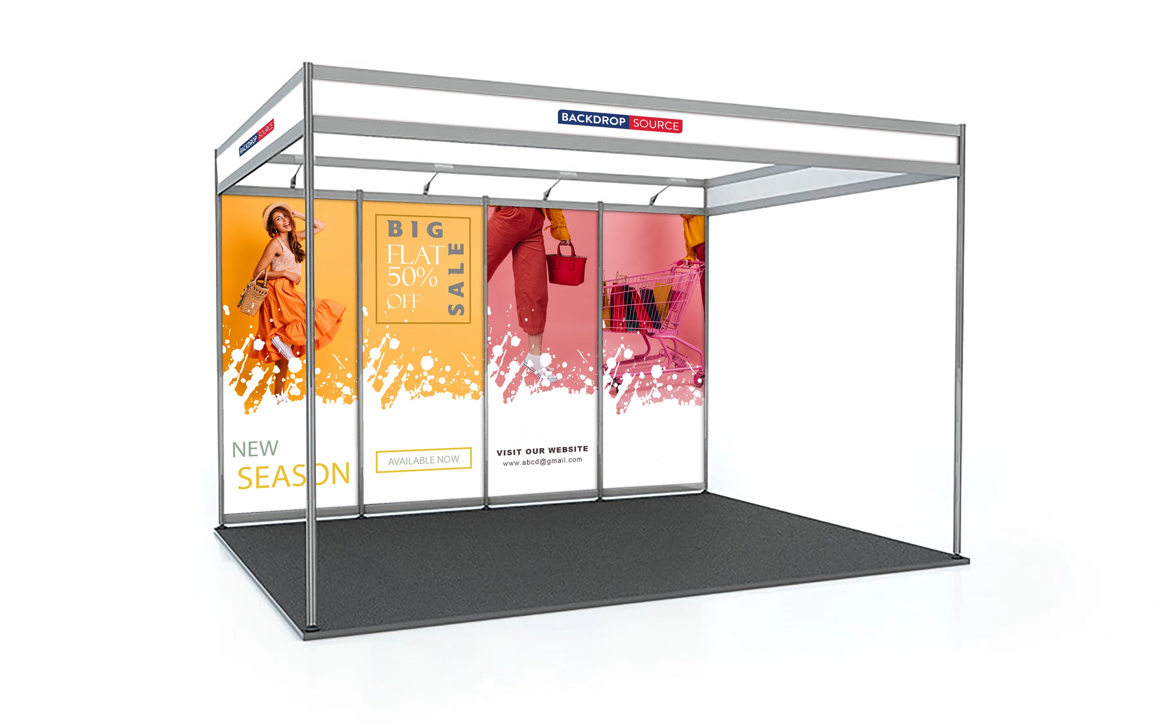 Shell Booth Design Print 3m x 4m Shell Scheme Exhibition Graphics Printing – Backdropsource AU