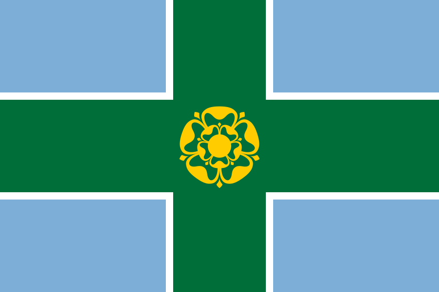Derbyshire County Flag in TrueKolor Wrinkle Free Fabric