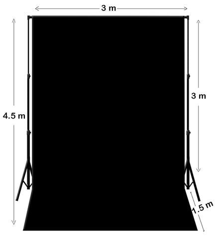 Heavy Duty Pure Muslin Photography Backdrop - Black