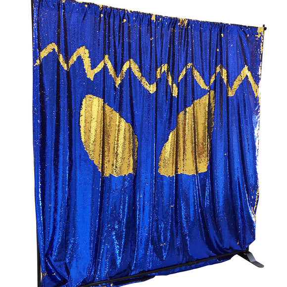 Blue/Gold Mermaid Sequin Backdrops (Photo booth backdrops that help you win hearts)