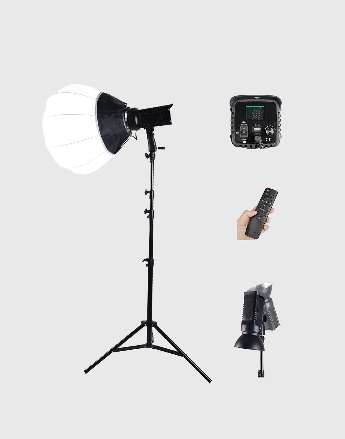 Two Head 1000w Monolight LED with Diffuse Dome for Video Creators & Photography