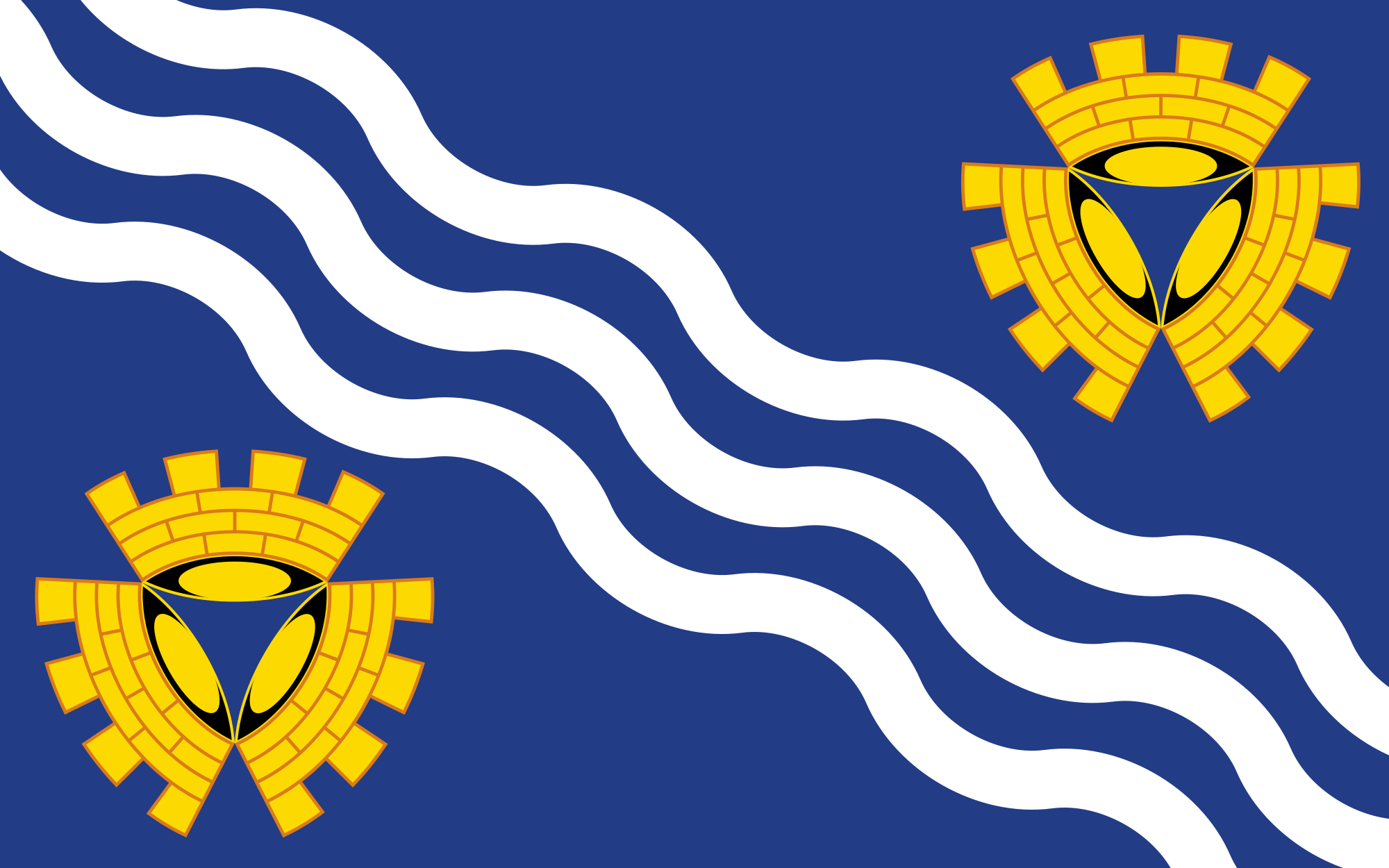 Merseyside County Flag in TrueKolor Wrinkle Free Fabric