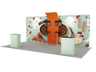 6x3m Straight Wall Booth Kit with 2 TV Mounts & Tables