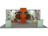 6x3m Straight Wall Booth Kit with 2 TV Mounts & Tables