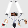60W Dimmable Led Fill Video Ring Light with Dual Arms