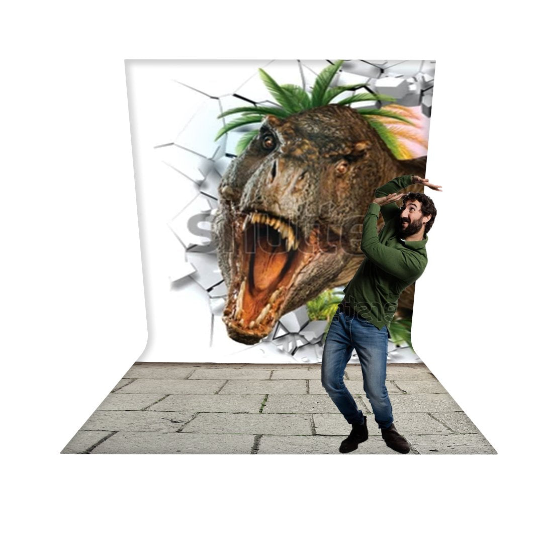 Dinosaur Realistic 3D Design Backdrop L - Shaped Backwall