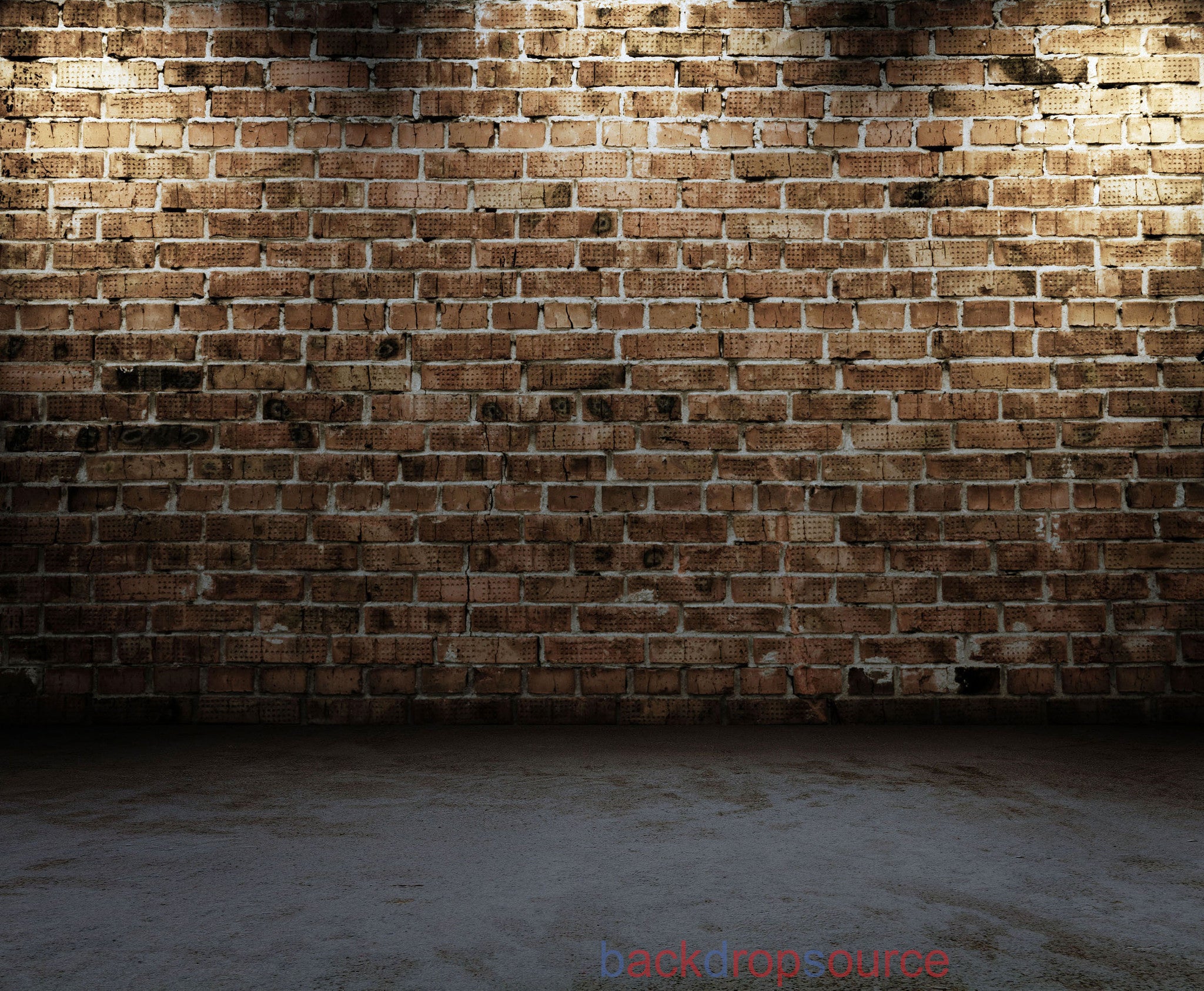 Redwood Brick Wall Print Photography Backdrop