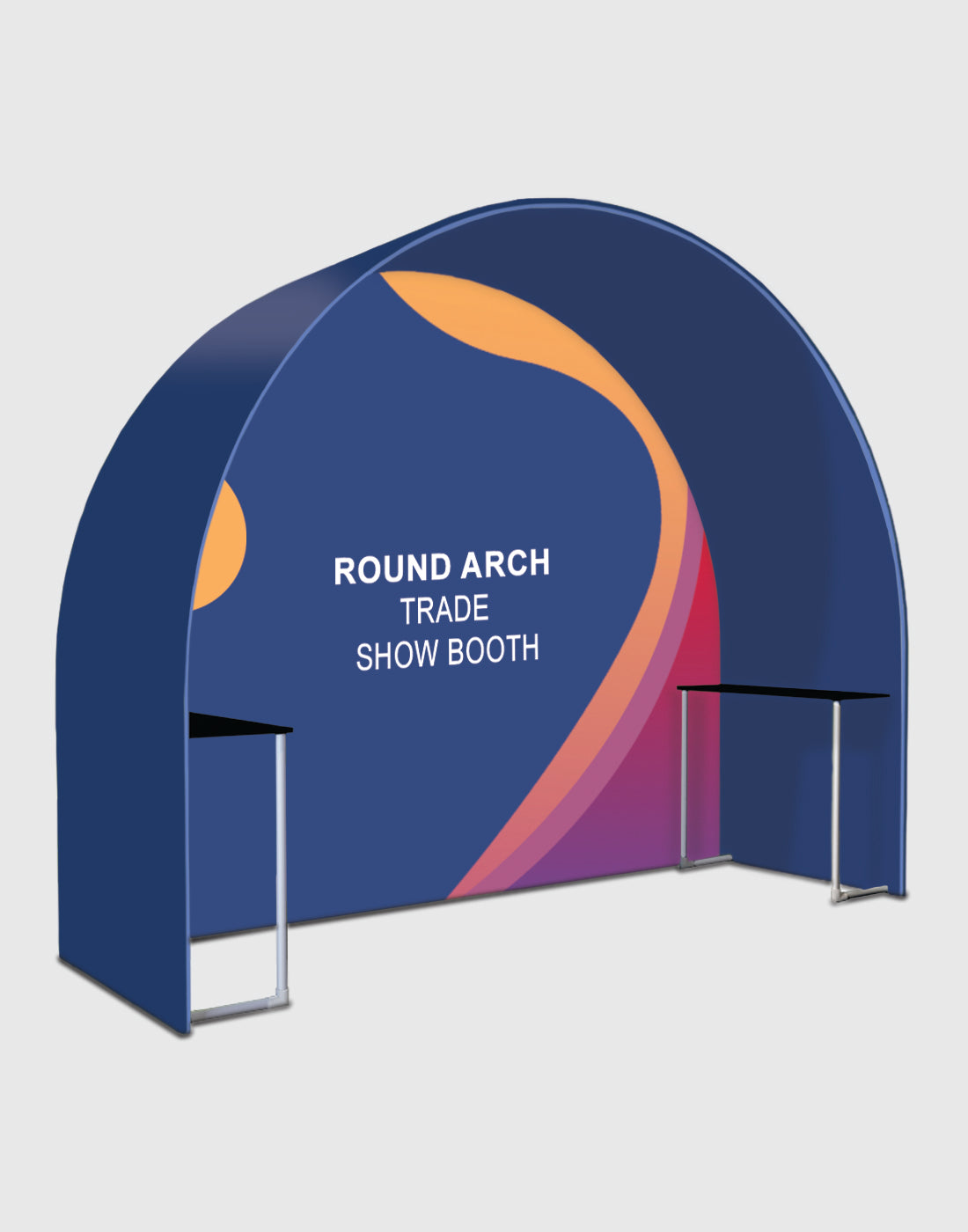 Round Arch Trade Show Booth with Shelf