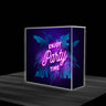 L-Shaped Illuminated Media Wall Set with Counters for 3x3m Booths