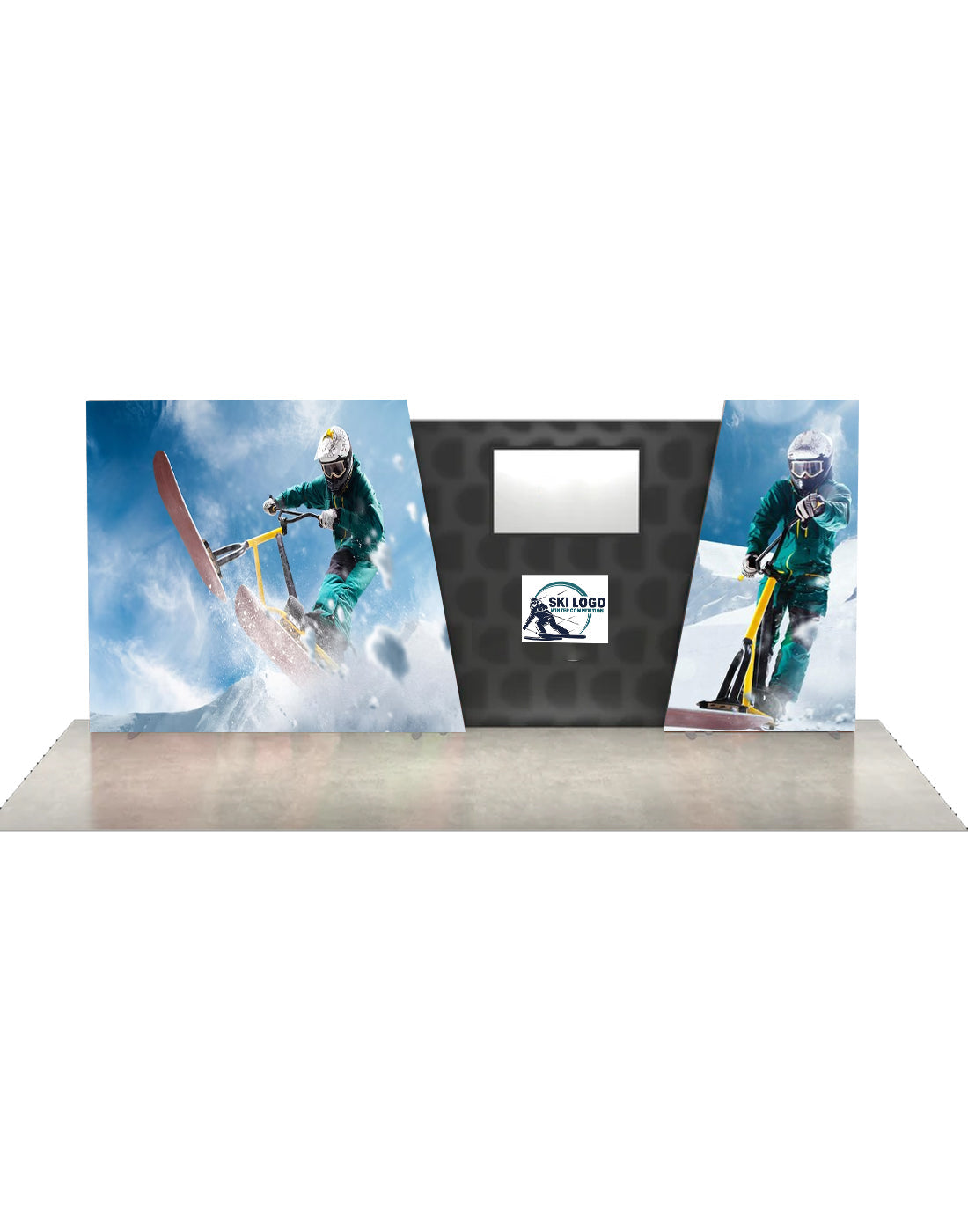 6x3m Backlit SEG Lightbox Booth Kit with 6m Wall & TV Mount