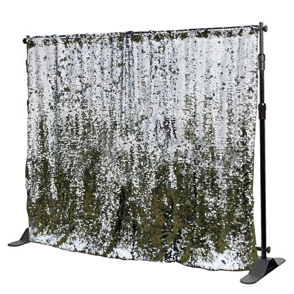 Shiny Silver Mermaid Sequin Backdrops (Photo booth backdrops that help you win hearts)