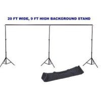 6m x 3m White/ Black Photography Backdrop With Stand