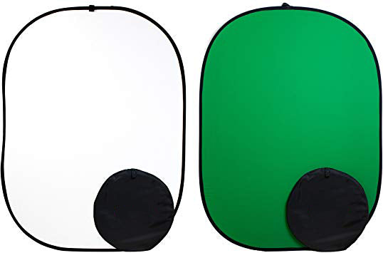 Reversible Chromakey Green And White Popup Backdrop 1.5m x 2.1m
