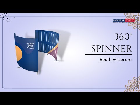 360° Custom Printed Exhibition Booth Backdrop Display with LED lights